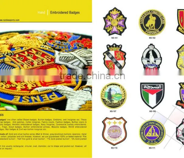 Hand Made Bullion Embroidery Badges | Bullion Badges