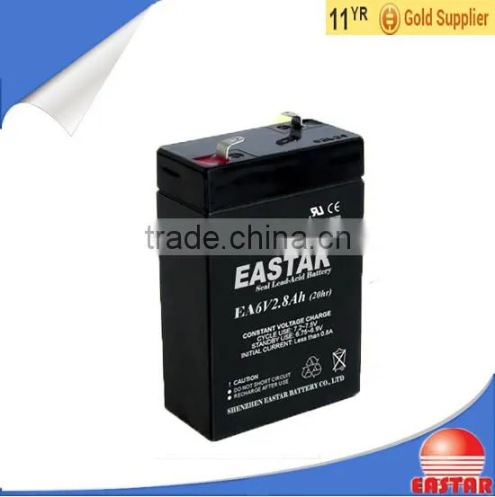 Free Samples Sealed Lead Acid 6v 2.4ah Battery With UL and CE