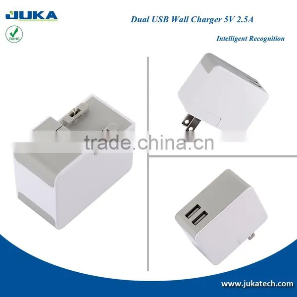 Dual-Port USB Travel Wall Charger 5V 2.4A for IPhone IPad IPod, Samsung Galaxy, Cell Phones, Tablets photo-6