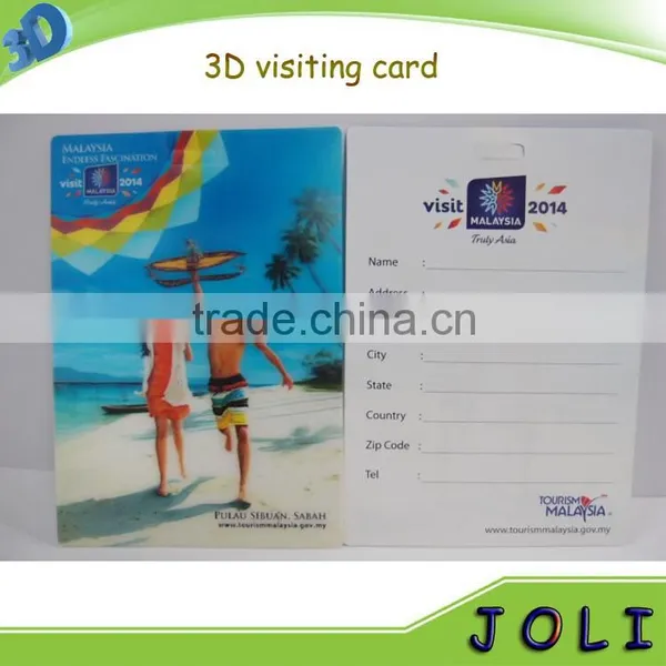 China Factory 4C Offset Pet Lenticular 3d Visiting Card Printing photo-2