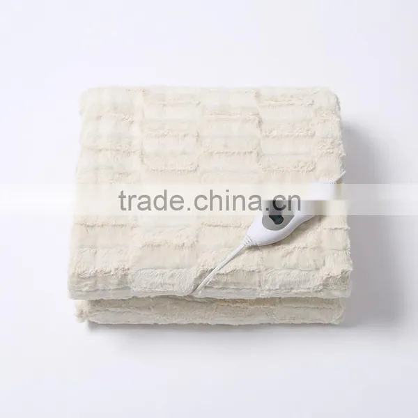 Microfiber Electric Heated Overblanket 130*180CM Full Size, Brushed PV Fur & Non-woven Fabric photo-2