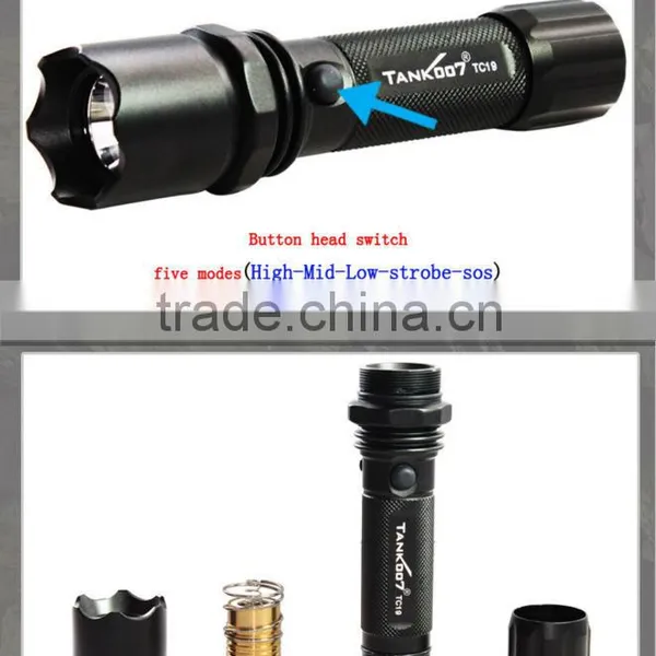 Aluminum Lamp Material Rechargeable Torch Light With 180 Lumens photo-6