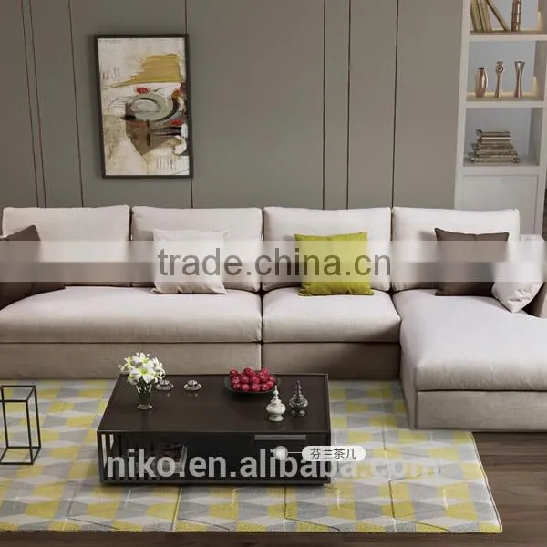 New Collection High Quality Boga Luis Fabric Down Morden Sofa Set
