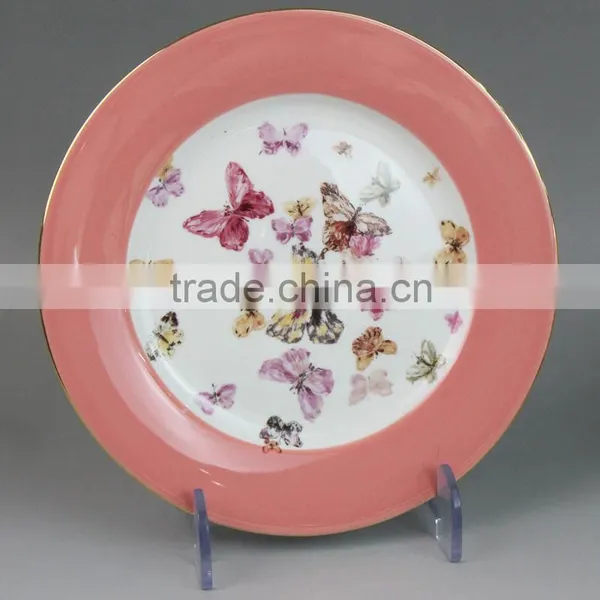 China Supplier Butterfly Glazed Bulk Dinner Plate, Unique Dinner Plates photo-2