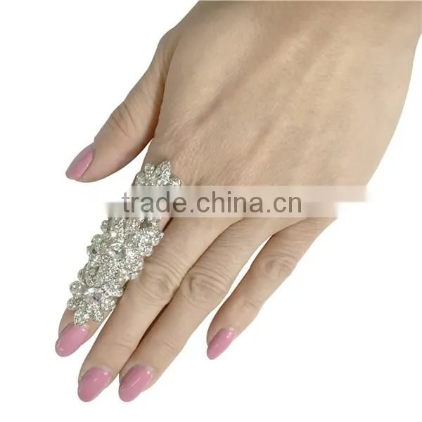 New Rings Finger Stack Knuckle Ring Crystal Set Rhinestone Jewelry Birthday Present photo-2