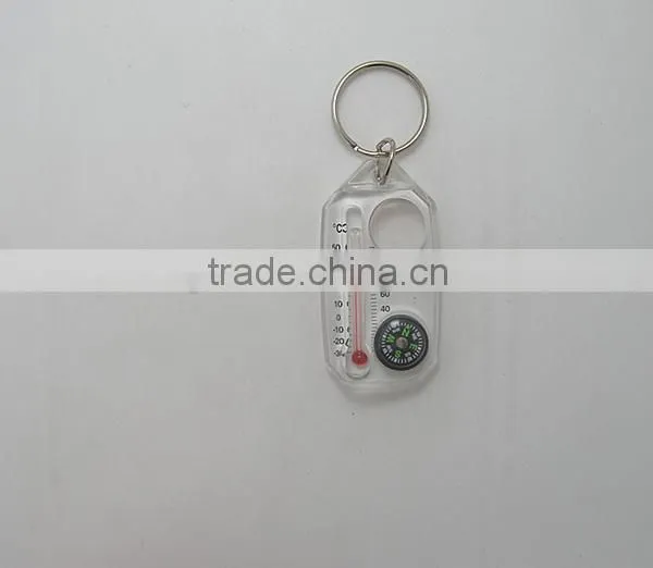 High Quality Plastic Keychain Compass With Thermometer photo-6