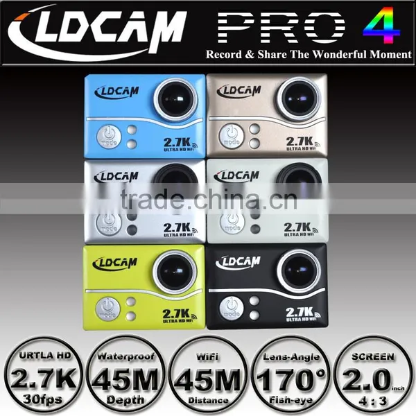 Big Discounts!!! LDCAM PRO4 Ultra HD 2.7K/4K Video 170 Degrees Wide Angle Sports Action Cam 2-inch Screen 1080p 60fps photo-6