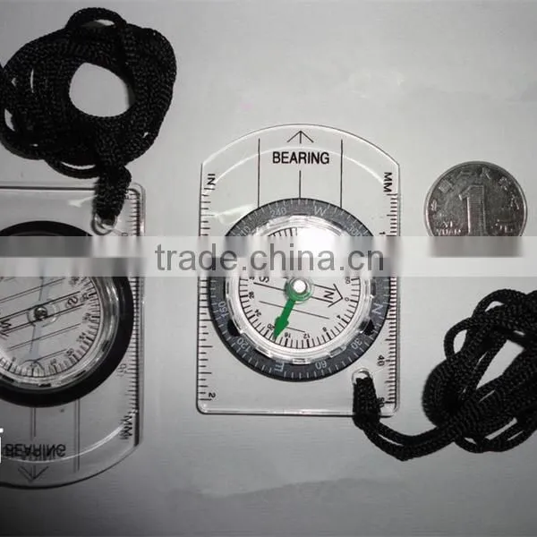 NEW Mini All in 1 Map MM INCH Outdoor Hiking Camping Measure Ruler Baseplate Compass photo-3