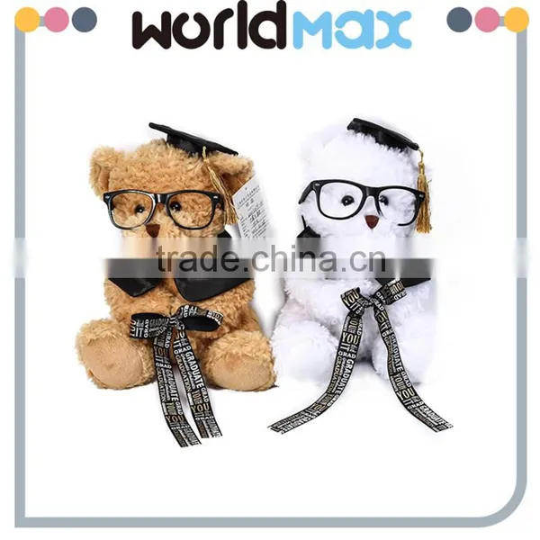 Kid Gift OEM Enterprise Plush Bear With Doctorial Hat Cartoon Toy Doll photo-3