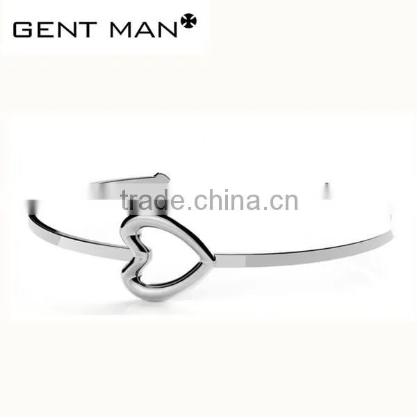 925 Sterling Silver Sting Bracelet Hand - Made Girls Heart Bangle