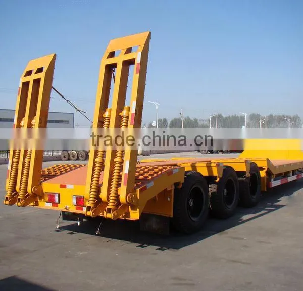 China Manufacturer Direct Supplier 3 Axles 100t Hydraulic Low Bed Trailer for Sale photo-4