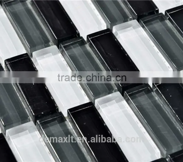 DBDMC Cheap Black Irregular Crystal Glass Mosaic for Swiming Pool photo-2