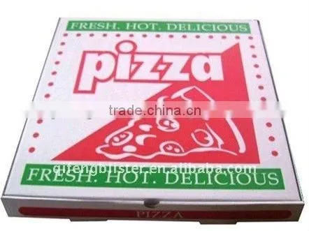 White Corrugated Cardboard Pizza Box With Any Design and Size