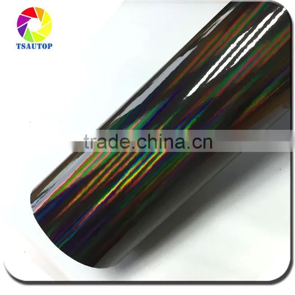 7 Colors 1.42*20m Air Release Bubbles ORANGE-green Rainbow Laser Holographic Wrapping Car Vinyl Car Wrap photo-3
