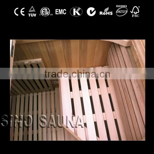 Computer Control Panel Feature Mini Half Body Sauna Room in Red Cedar photo-5
