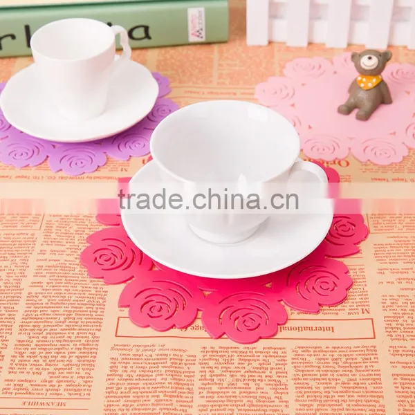 Fashion Lovely Thicken Heat-resistant Glass Table Coffee Tea Mat Pads photo-3