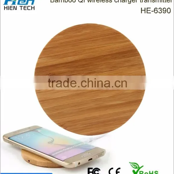Hot Sell Universal Bamboo Mobile Phone qi Wireless Charger Power for Sony Xperia z C6603 photo-4