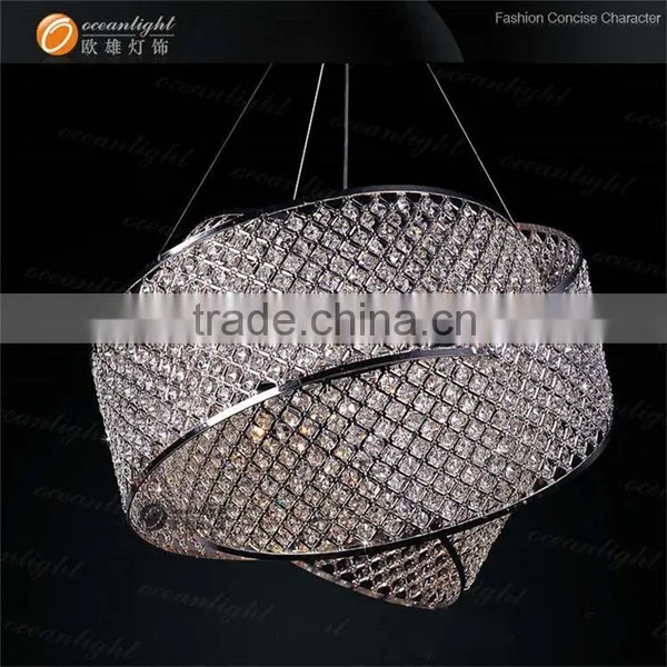 Faberic Cloth Lampshade Living Room Pendant Light Dinning Chandelier Lustre OM66128-600W photo-6