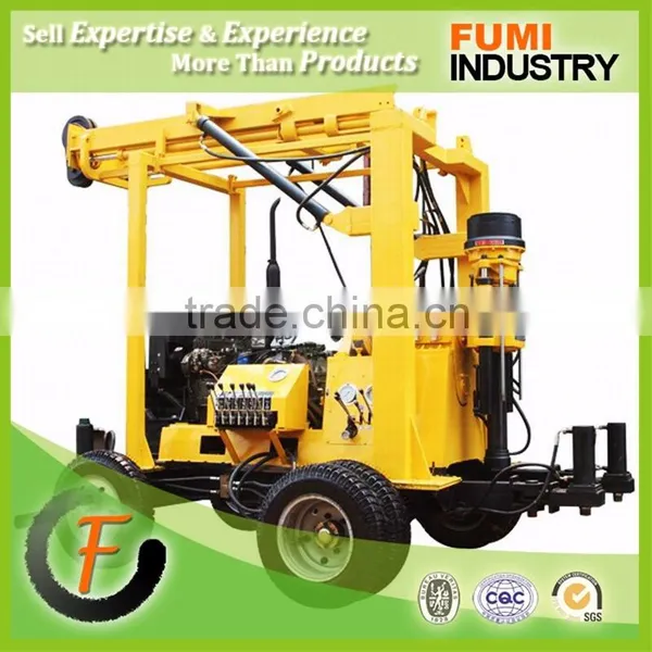 Full Hydraulic Portable Trailer Mounted Water Well Drilling Rig