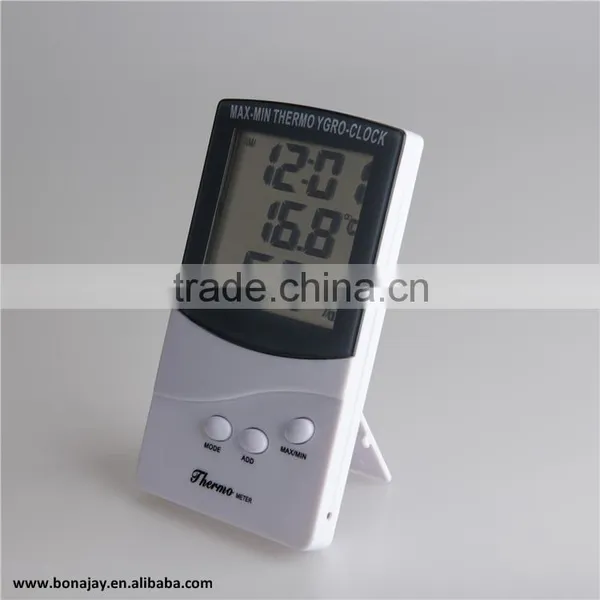 Indoor Digital Temperature Humidity Meter With Clock Display 0~+50C photo-2
