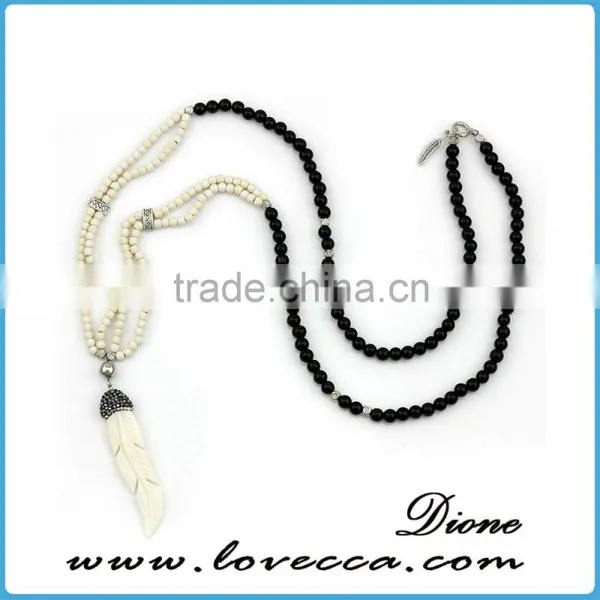 Hot Sale Handmade Wooden Multicolor Gemstone Necklaces Pendant for Lady photo-5