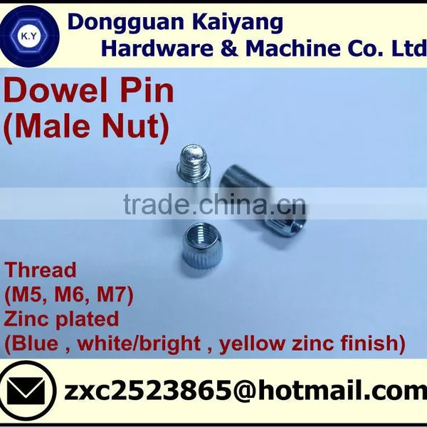 Male Nut/ Dowel Pin (for Furniture); M5, M6, M7
