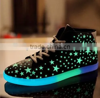 New Arrival Led Lights Shoes High Luminous Noctilucent Help Couples Fluorescent Fashion Casual Shoes photo-2