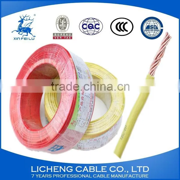 High Quality China Manufacturer Yellow House Wiring Copper Core PVC Insulated Flexible Wire and Cable -BVR(70mm2) photo-2