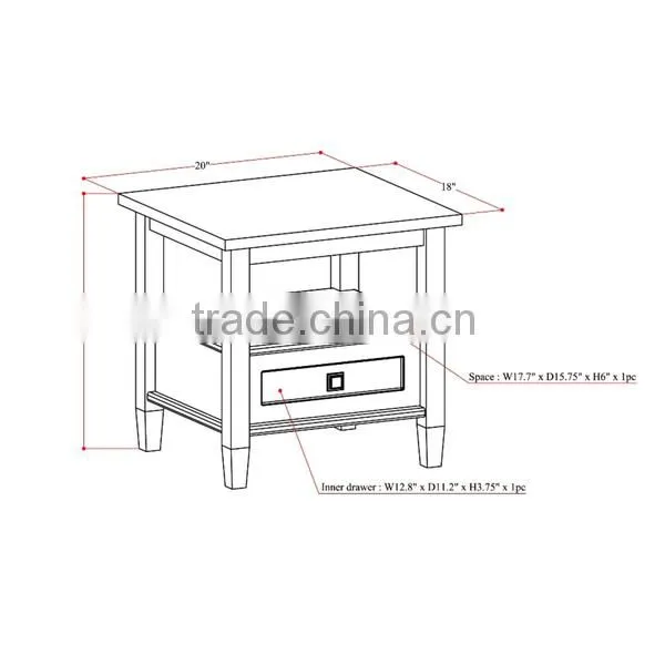 Lastest Design Drawing Room Furniture Wooden Coffee Table photo-4