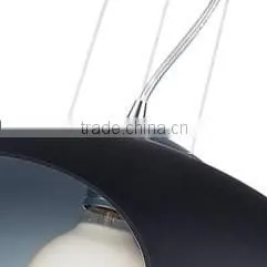 Glass Lighting Black Color Elliptical Bedroom Pendant Light photo-3