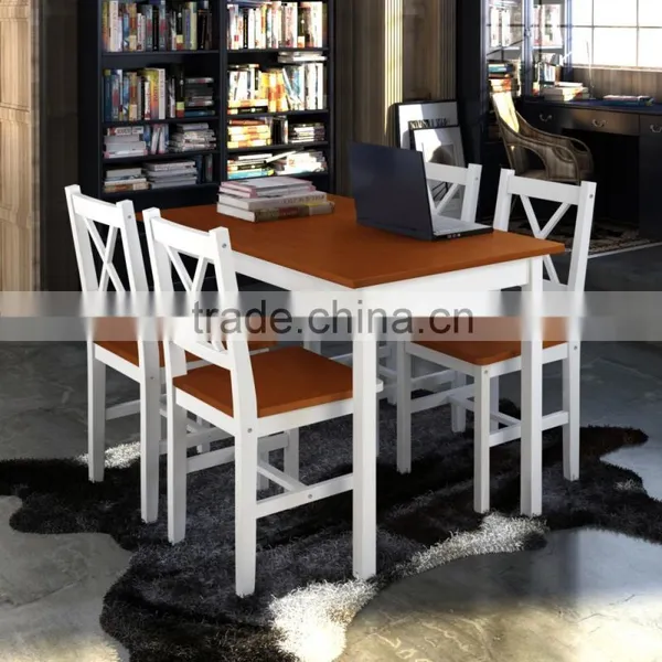 Hot Sell Solid Pine Wood Dining Sets photo-4