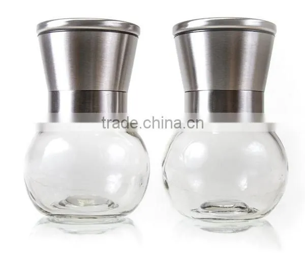 2 Pieces Brushed Stainless Steel And Pepper Grinder Set ,Salt Grinder ,Salt Pepper Grinder photo-6
