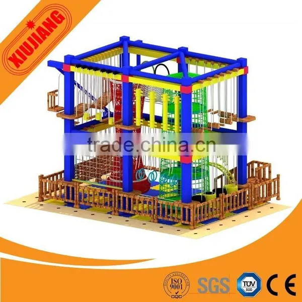 Indoor Jungle Gym Playground, Attractive Rope Course Climbing Frames photo-2
