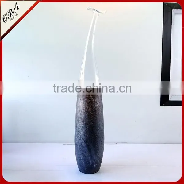 OUBOAO High Grade Large Vase of Flower Hand Blown Glass Bottles Art Glass Vase photo-3