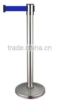 Portable Steel Security Crowd Control Stanchions Queue Way Barriers Posts With One Belt photo-4