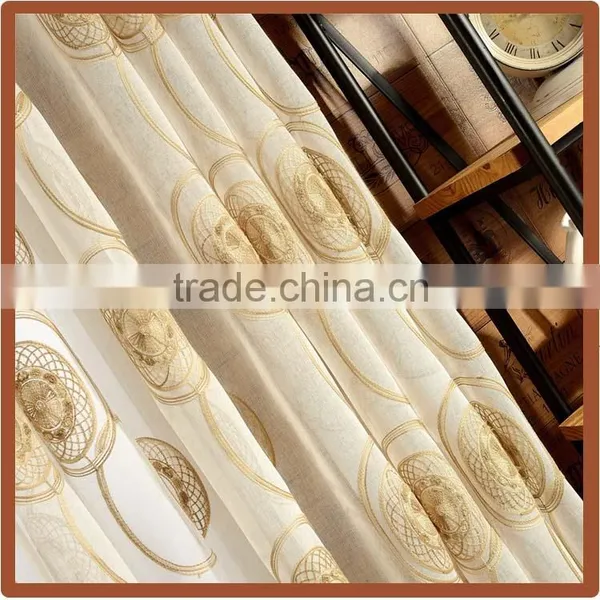 Home Decoration Poly Cotton Embroidery Window Curtain / Window Drapes photo-3
