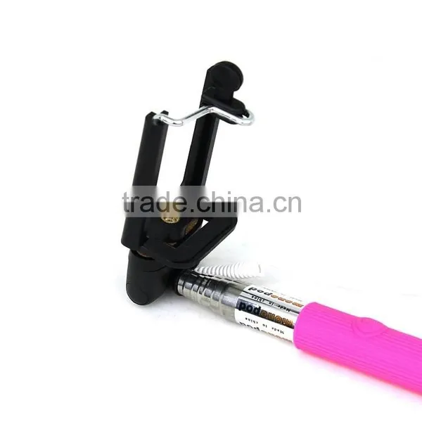 Battey-free 3.5mm Cable Take Pole W/ Clip Holder For IOS/Android Phones--Self-portrait Monopod--Perfect Christmas Gift photo-4