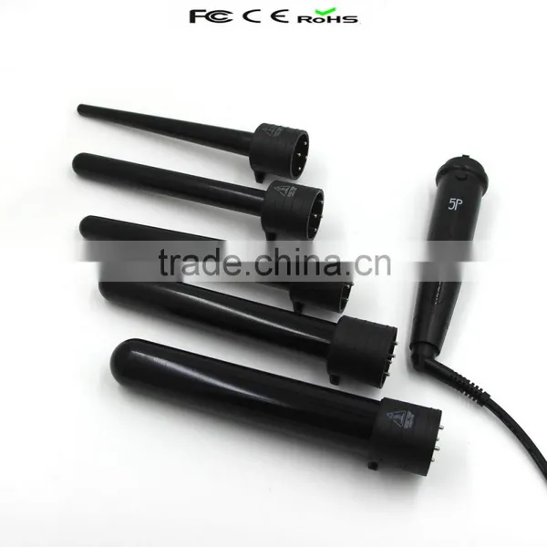 5P Ceramic Hair Curler Set 5 Sizes Curling Wand Rollers 5 Part Curler photo-4