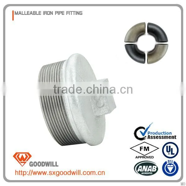 Quality Controlling Strictly Male Connection NPT Standard Cast Iron Pipe Fittings Round Plug photo-5