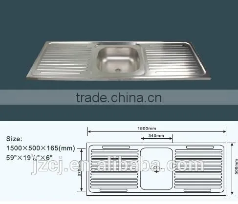 JZ-835 100x50 Stainless Steel Kitchen Sink With Cook photo-2