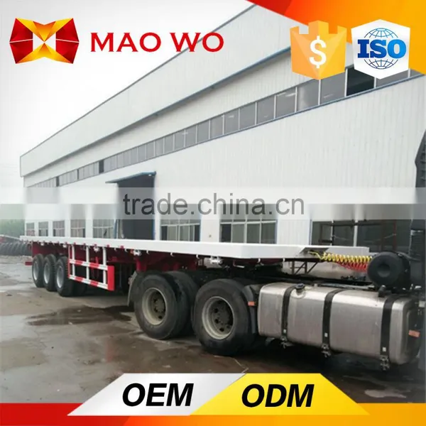 China Low Price 50 Ton 40ft Flatbed Semi Trailer photo-4