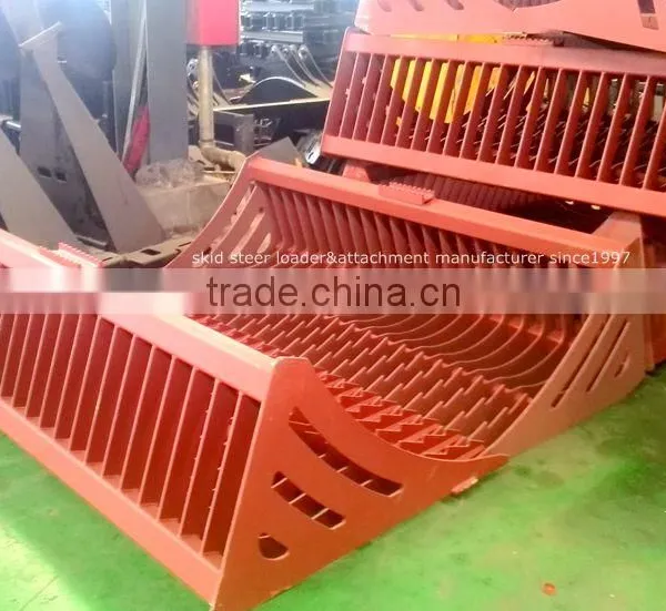 Skid Steer Loader Attachment Rock Bucket photo-3
