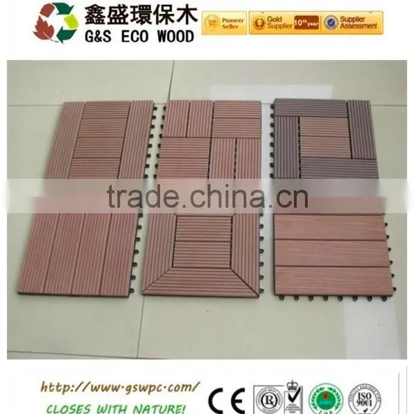 Wood Plastic Composite Terrace/ Plastic Garden Tile DIY Decking With Certificate CE ,ISO ,SGS photo-4