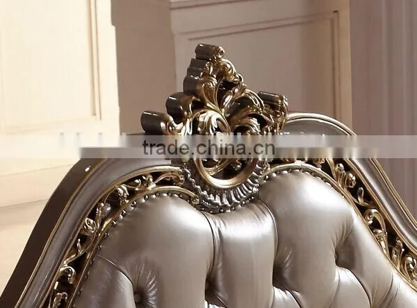 European Style Wood Carved Bed, Elegant and Royal King Size Bed, Luxury Bedroom Furniture Set (BF01-ML012) photo-4
