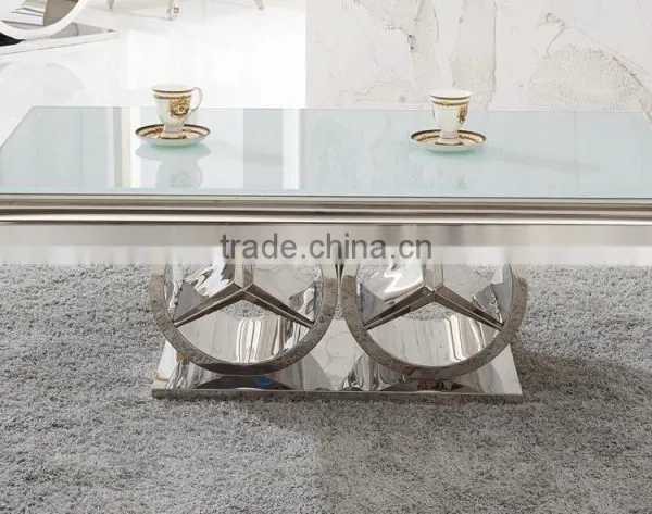 C413 Rectangle Tempered Glass Coffee Table photo-2