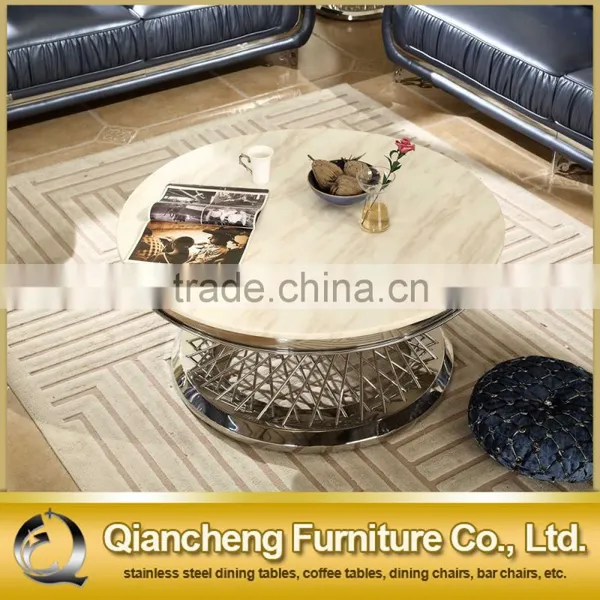 New Model Rose Golden Round Coffee Table Tea Table photo-5