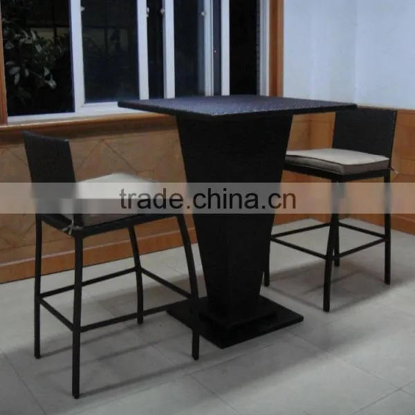 3pcs Fashion Design Wicker Outdoor Bar Stools photo-5
