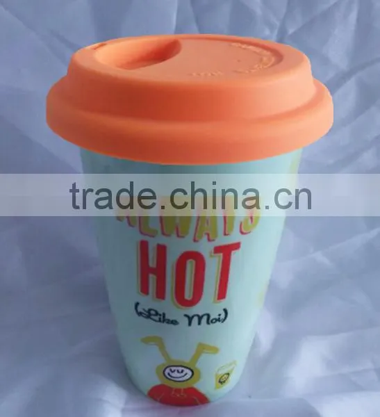 Ceramic Material Heat Resistant Double Wall Drinking Mug for Travel photo-6
