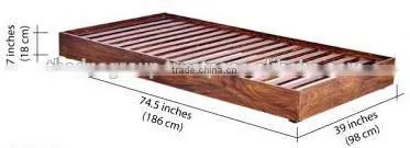 New Design Low Wooden Single Bed photo-2