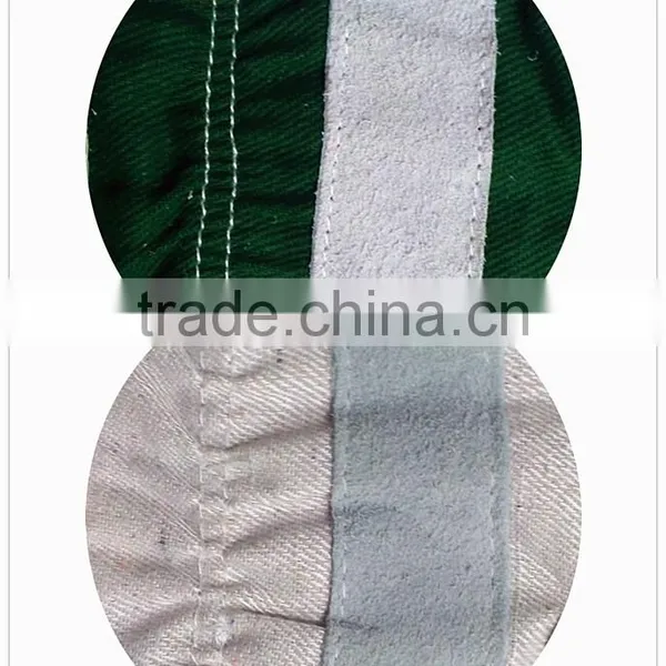 Cow Split Leather Glove With Full Palm Cotton Back Rubberized Cuf photo-3